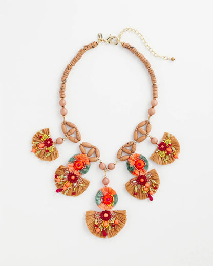 Chico's Special Offer - Tropical Floral Bib Necklace Multi