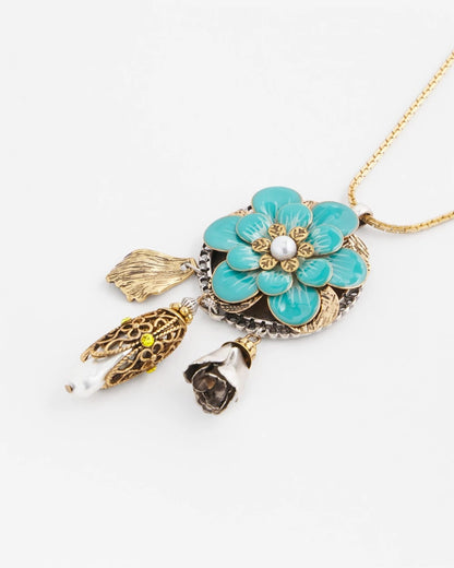 Chico's Sale - Adjustable Flower Charm Pendant Necklace Multi