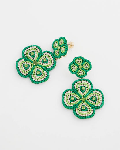 Chico's Customer Favorite - Clover Drop On Post Earrings Green