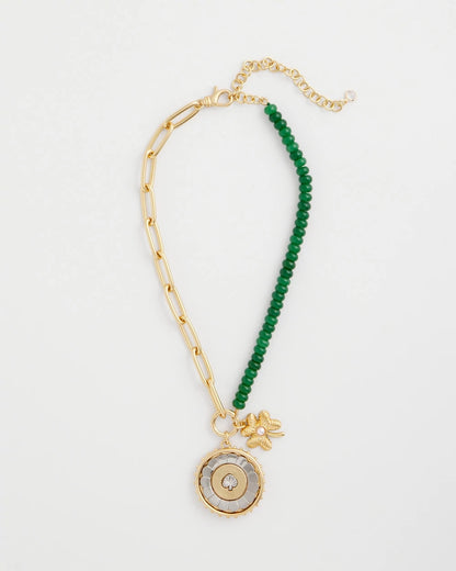 Chico's Classic - Short Clover Pendant Necklace Green