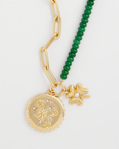 Chico's Classic - Short Clover Pendant Necklace Green