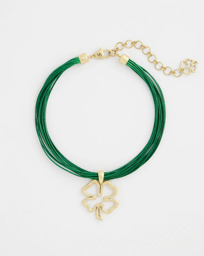 Chico's Classic - Clover Pendant Necklace Green