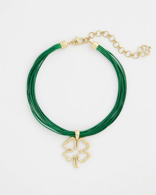 Chico's Classic - Clover Pendant Necklace Green