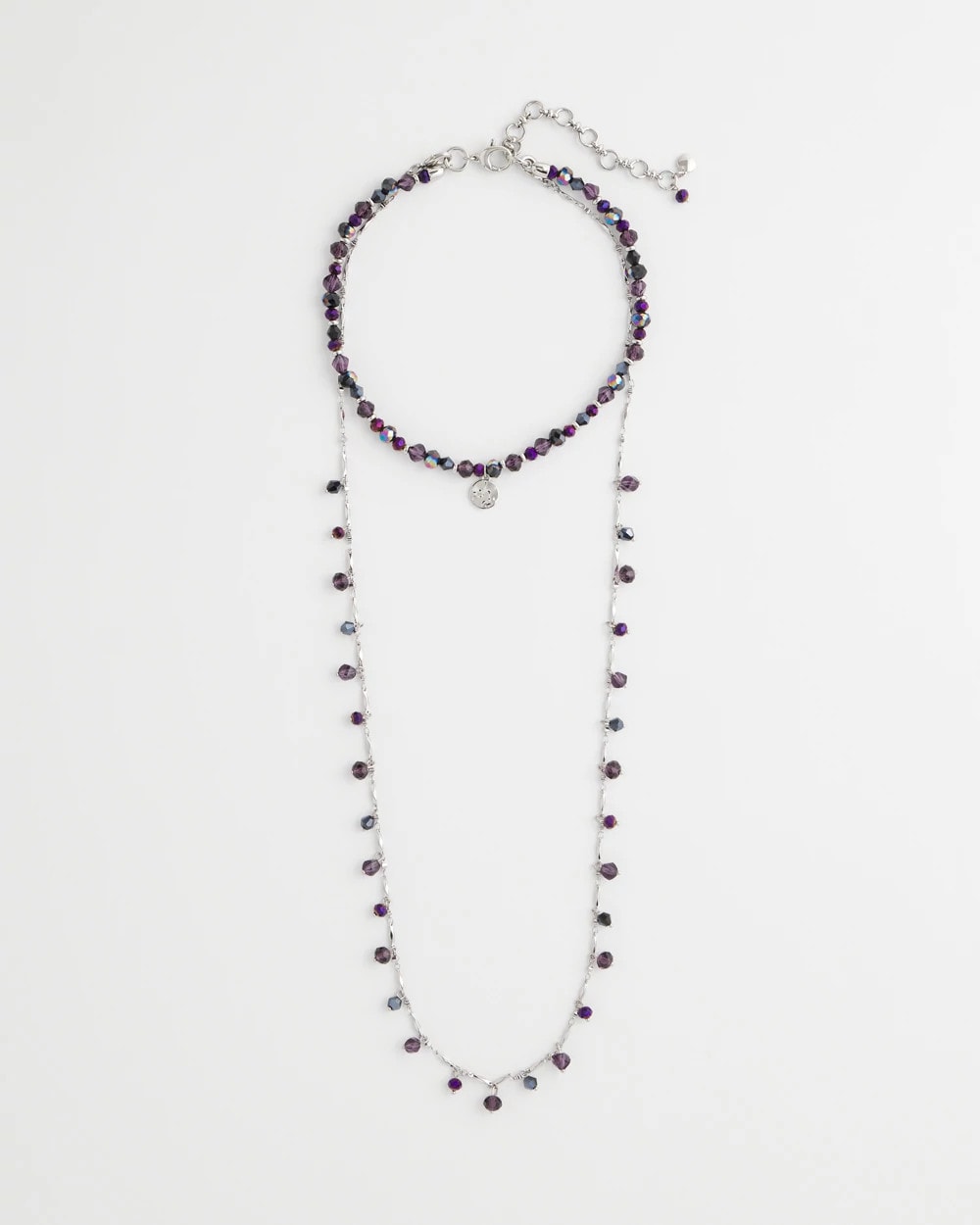Chico's Quality - Convertible Purple Long Short Necklace Purple