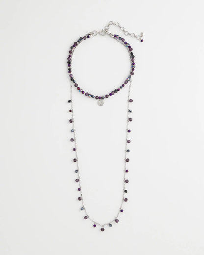 Chico's Quality - Convertible Purple Long Short Necklace Purple
