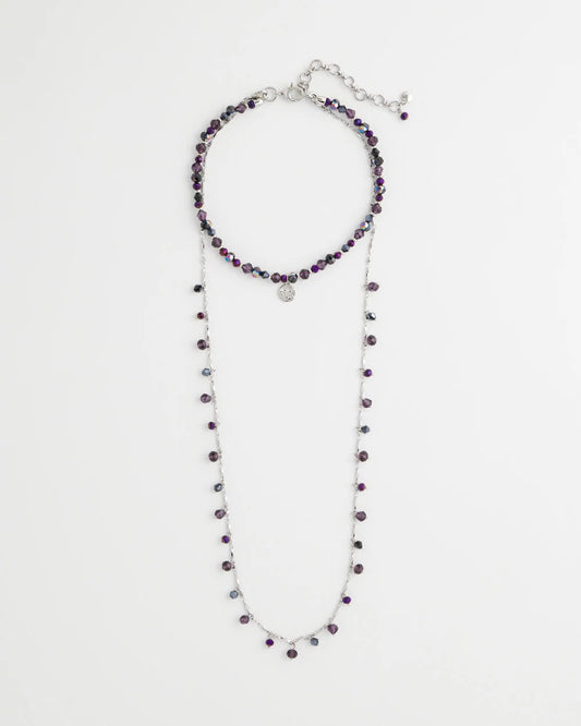 Chico's Quality - Convertible Purple Long Short Necklace Purple