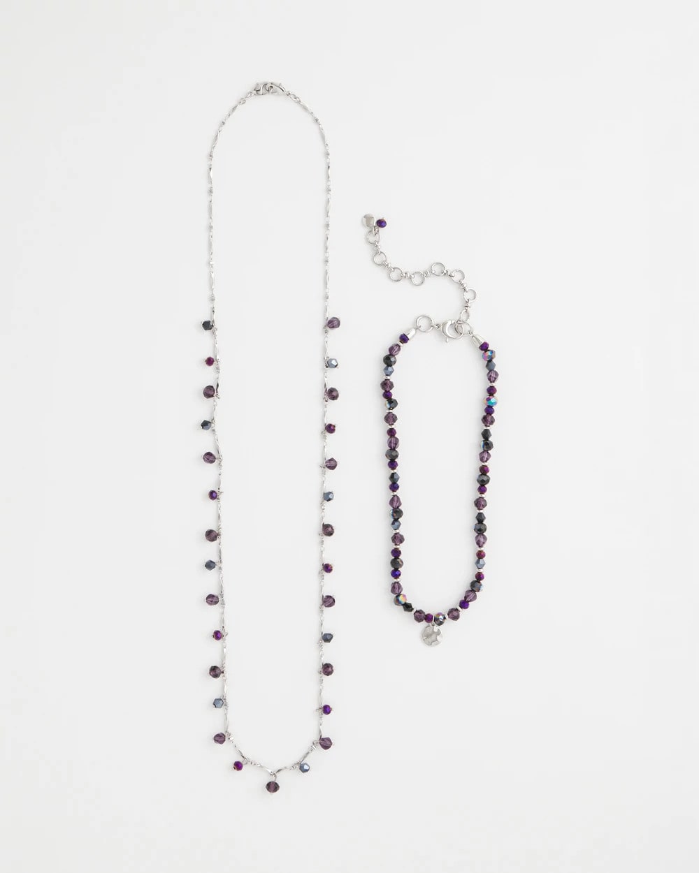 Chico's Quality - Convertible Purple Long Short Necklace Purple
