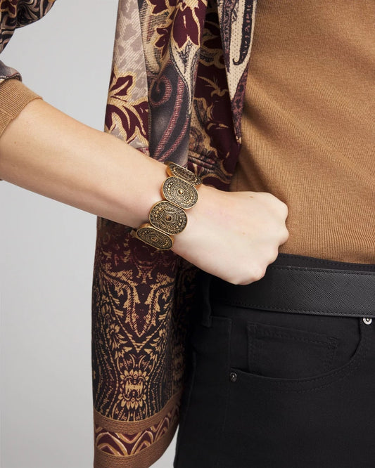 Chico's Trusted - Medallion Stretch Bracelet Gold