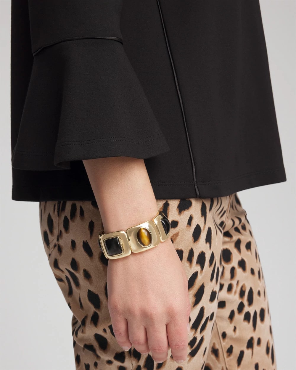 Chico's Exclusive - Neutral Gold Stretch Bracelet Neutral