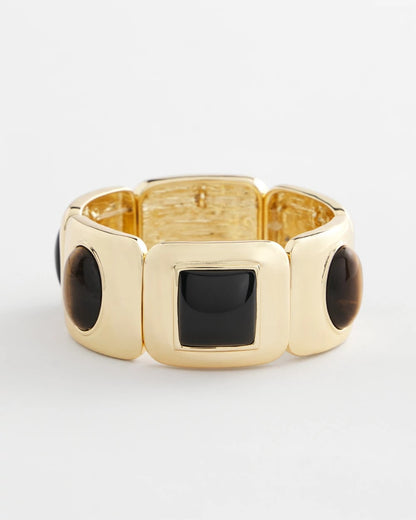 Chico's Exclusive - Neutral Gold Stretch Bracelet Neutral