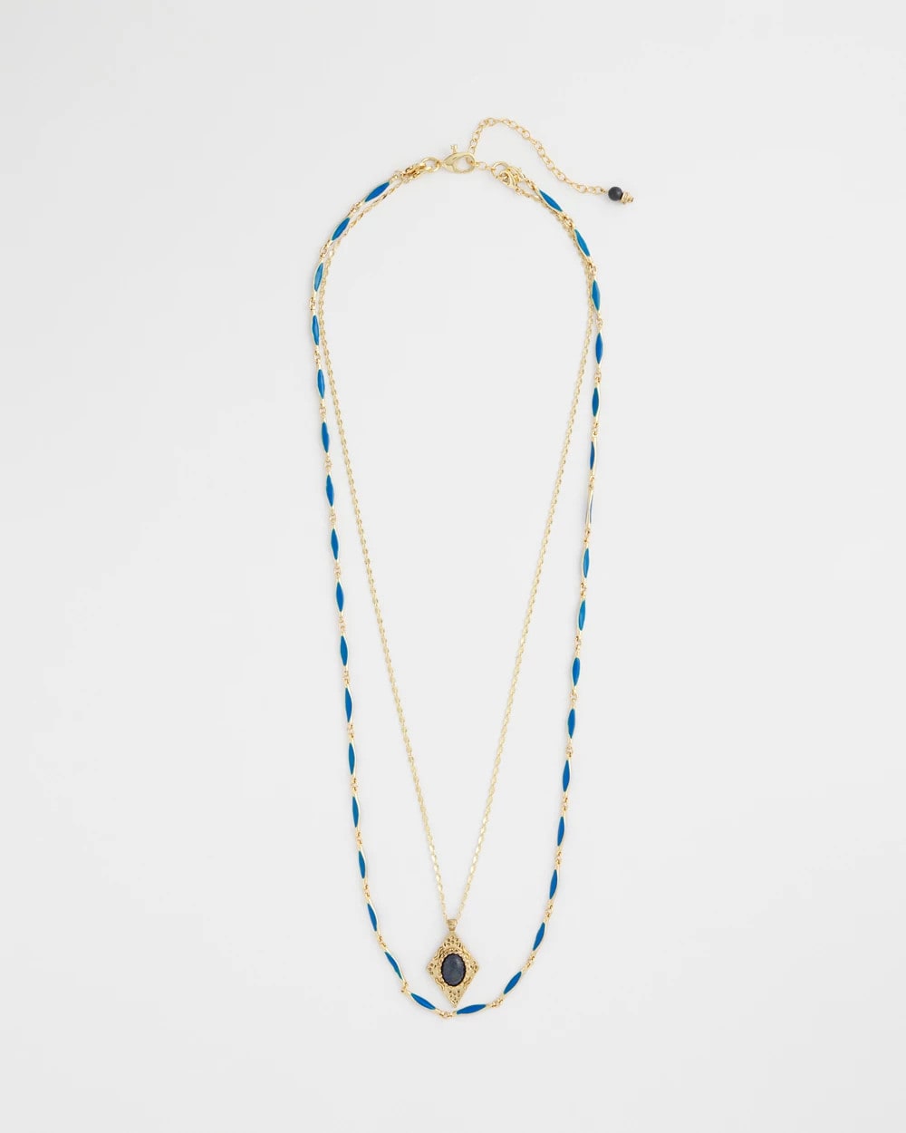 Chico's Quality - Double-Strand Sodalite Pendant Necklace Blue
