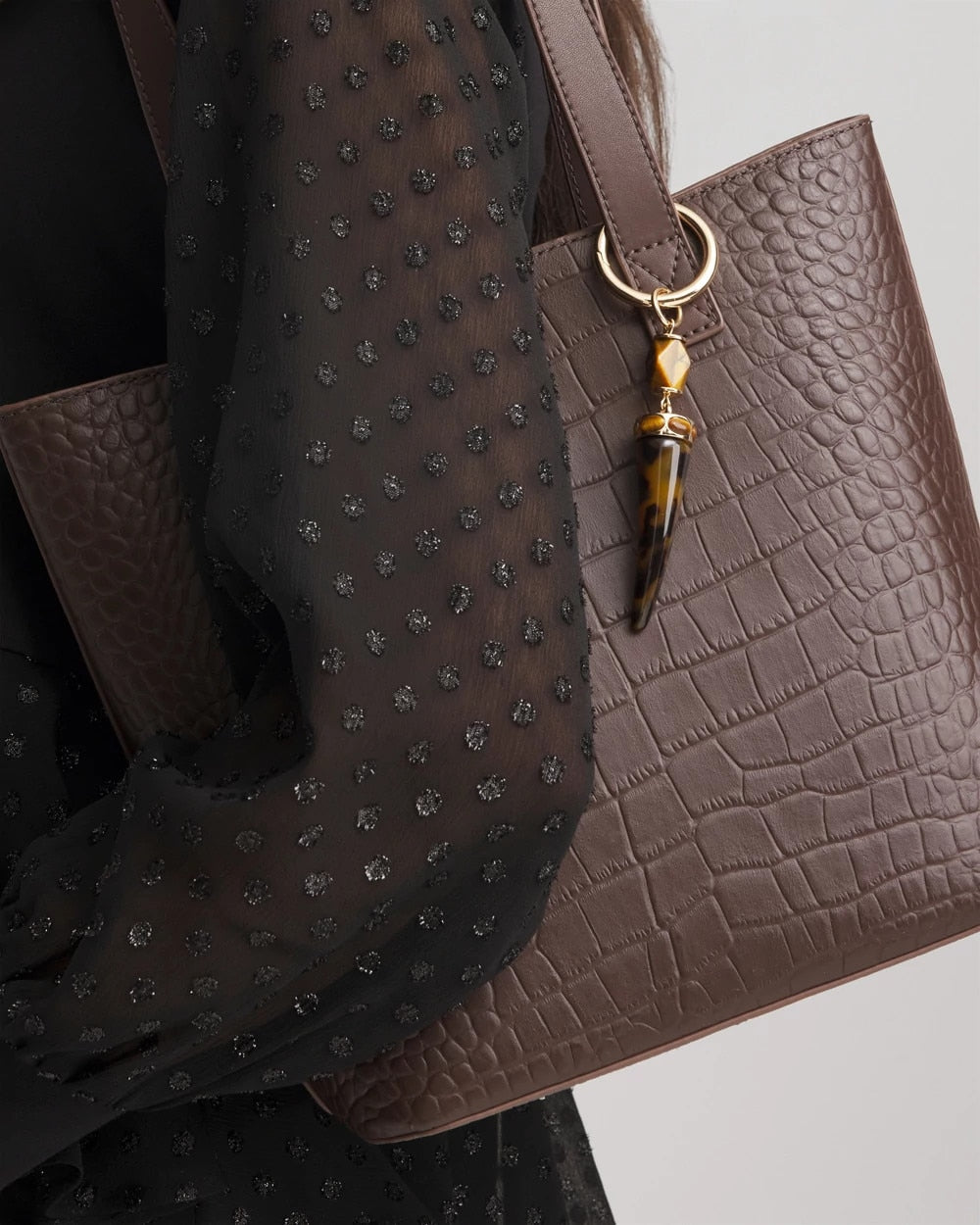 Chico's Signature - Chico's Originals Tortoise Bag Charm Brown