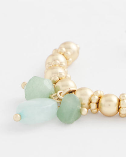 Chico's Special Offer - No Droop® Gem Beaded Hoop Earrings Gold