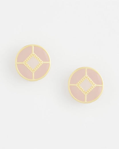 Chico's Popular - No Droop® Enamel Clip-On Earrings Pink