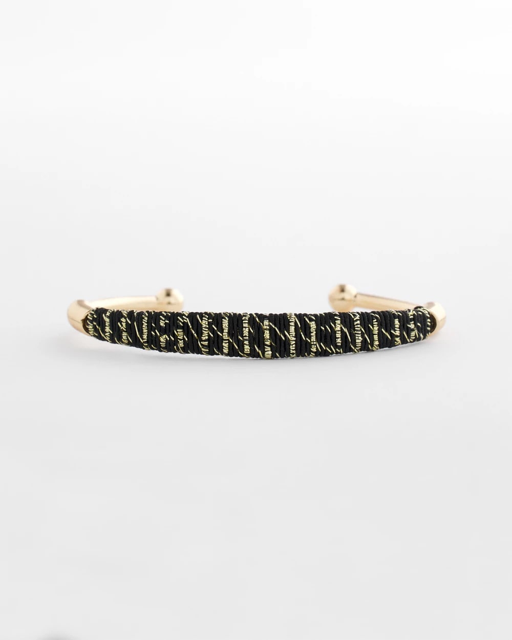 Chico's Trusted - Thread Wrapped Cuff Bracelet Black/Gold