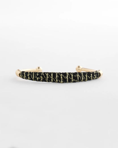 Chico's Trusted - Thread Wrapped Cuff Bracelet Black/Gold