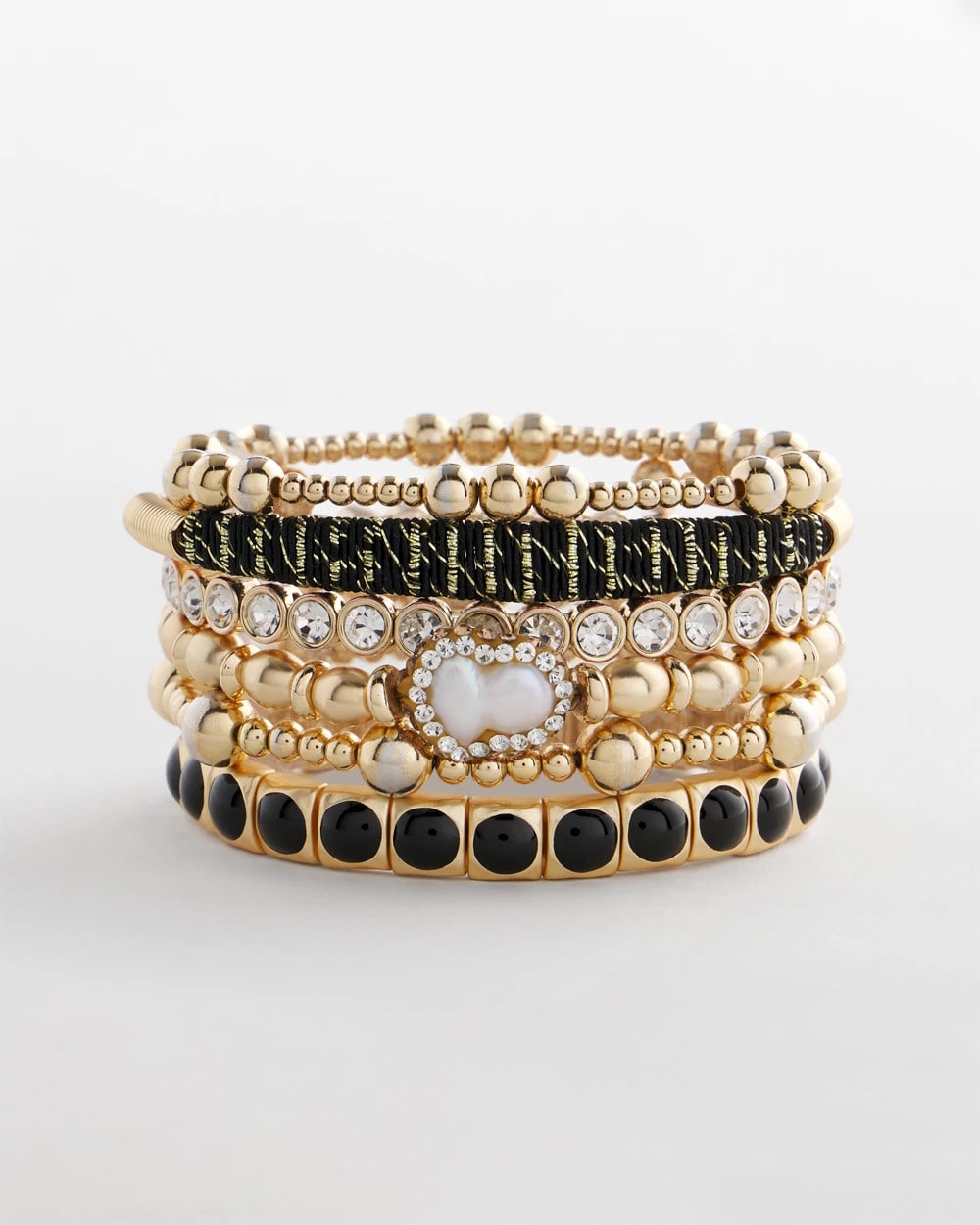 Chico's Trusted - Thread Wrapped Cuff Bracelet Black/Gold