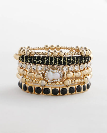 Chico's Trusted - Thread Wrapped Cuff Bracelet Black/Gold