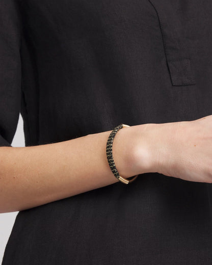 Chico's Trusted - Thread Wrapped Cuff Bracelet Black/Gold