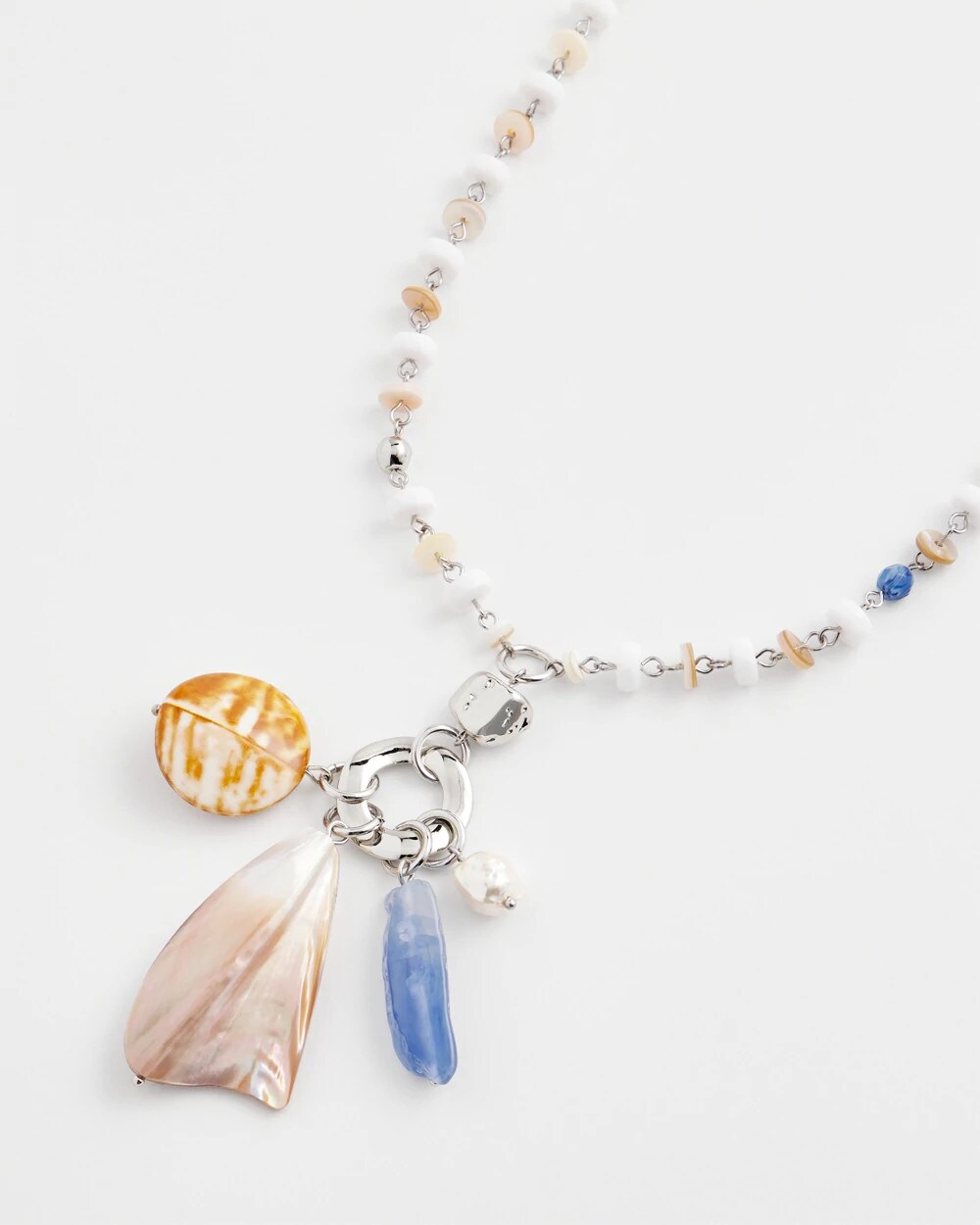 Chico's Trusted - Seashell Beaded Pendant Necklace Multi