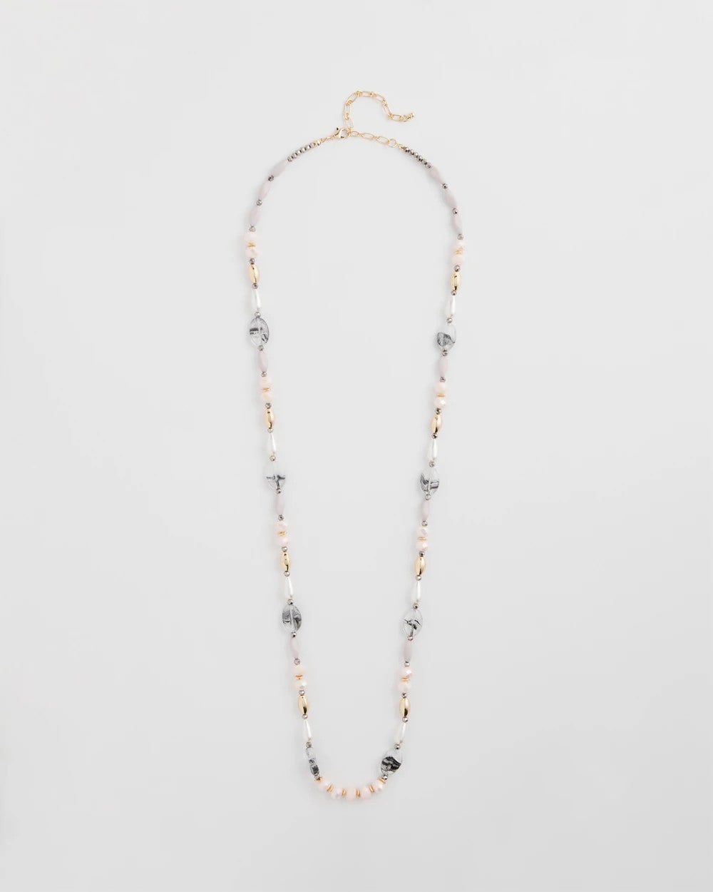 Chico's Latest - Pink Art Deco Beaded Necklace Pink