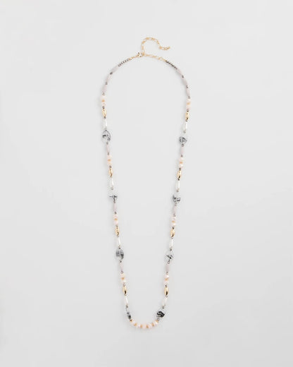 Chico's Latest - Pink Art Deco Beaded Necklace Pink