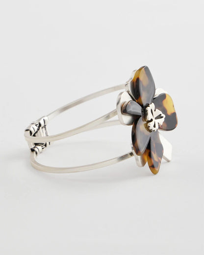 Chico's Sale - Tortoise Floral Hinge Bracelet Neutral