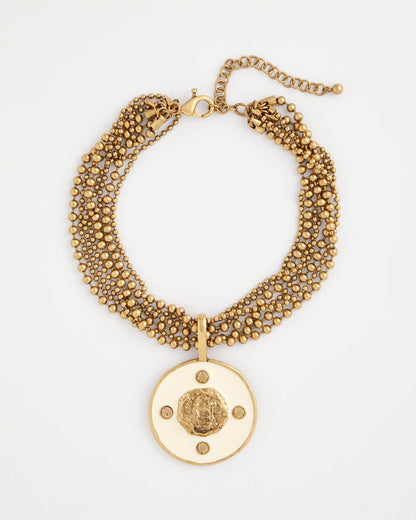 Chico's Latest - White Enamel Pendant Necklace White