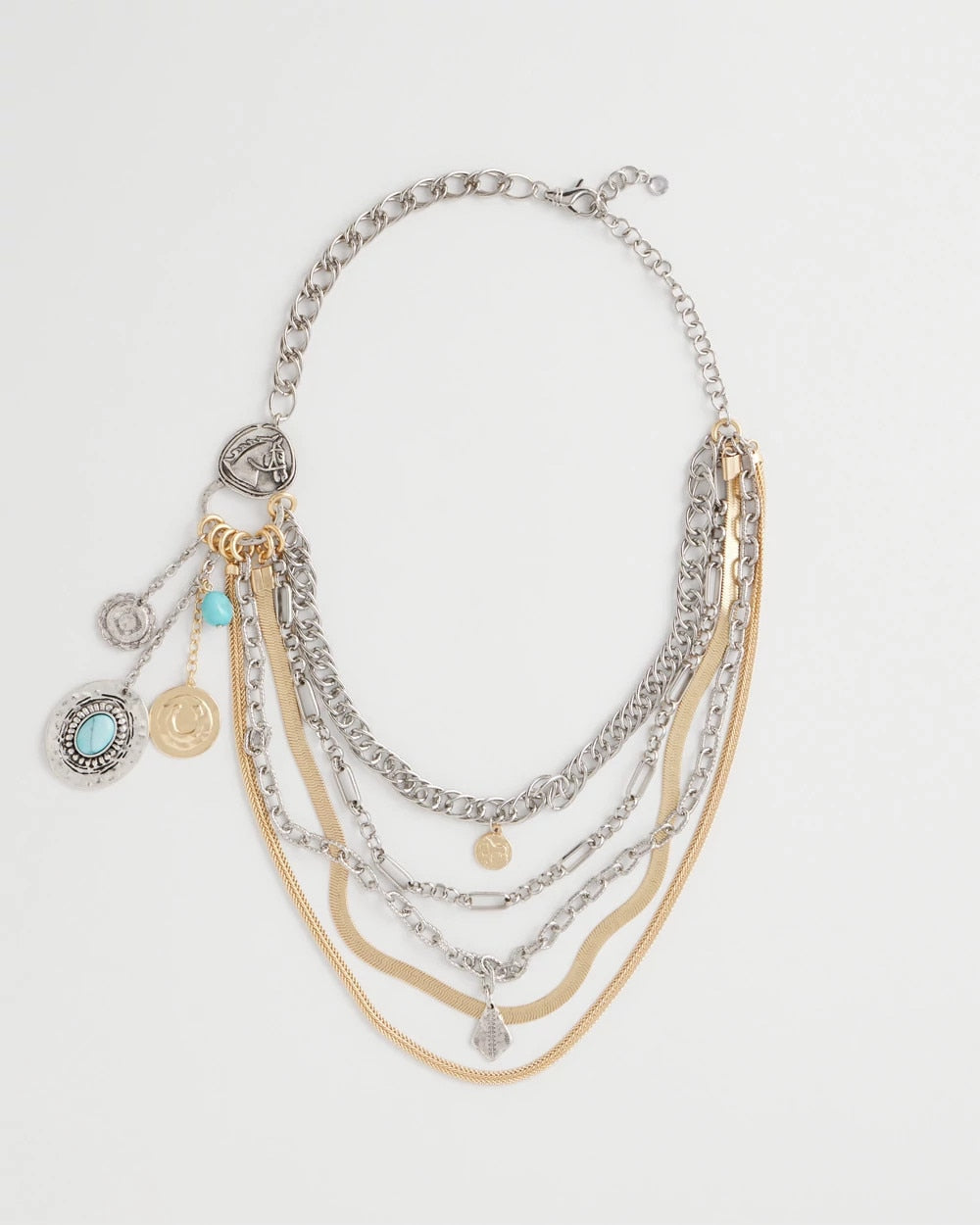 Chico's Latest - Equestrian Mixed-Metal Multistrand Necklace Mixed Metals