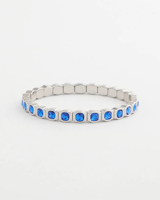 Chico's Top Pick - Small Faceted Stretch Bracelet Blue