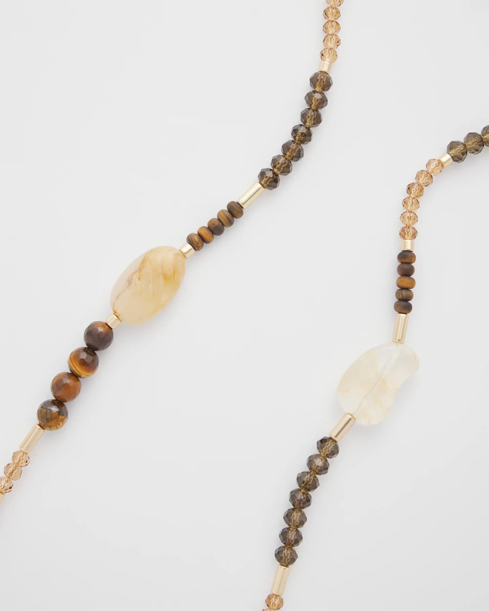 Chico's Everyday - Tiger's Eye Single-Strand Necklace Neutral