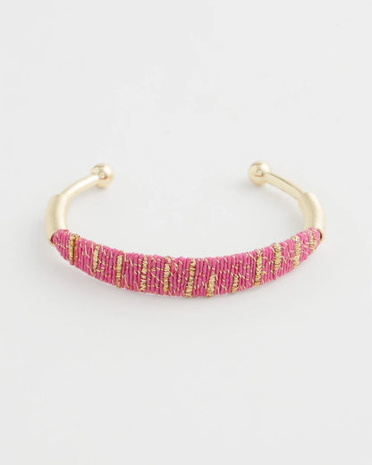 Chico's Smart Buy - Thread Wrapped Cuff Bracelet Pink