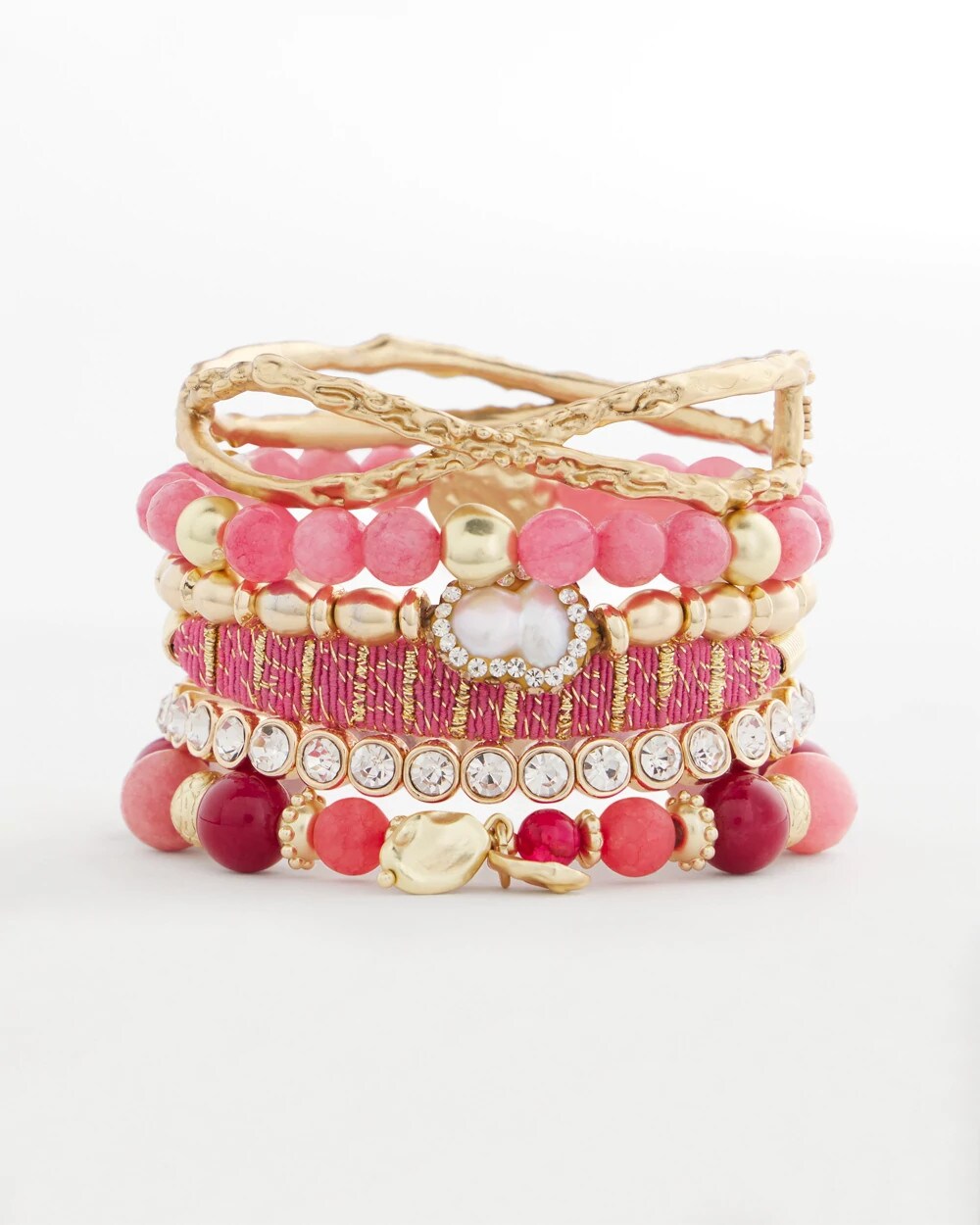 Chico's Smart Buy - Thread Wrapped Cuff Bracelet Pink