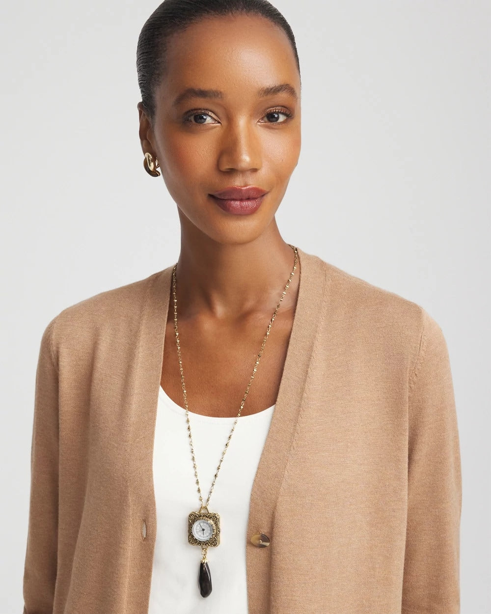 Chico's Best Price - Clock Pendant Necklace Gold