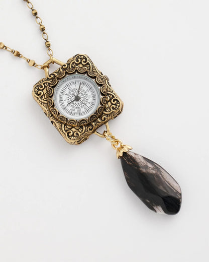 Chico's Best Price - Clock Pendant Necklace Gold