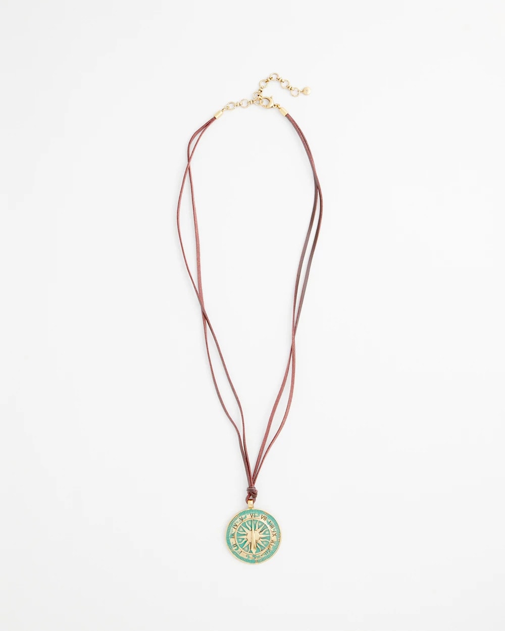 Chico's Trusted - Sundial Medallion Pendant Turquoise