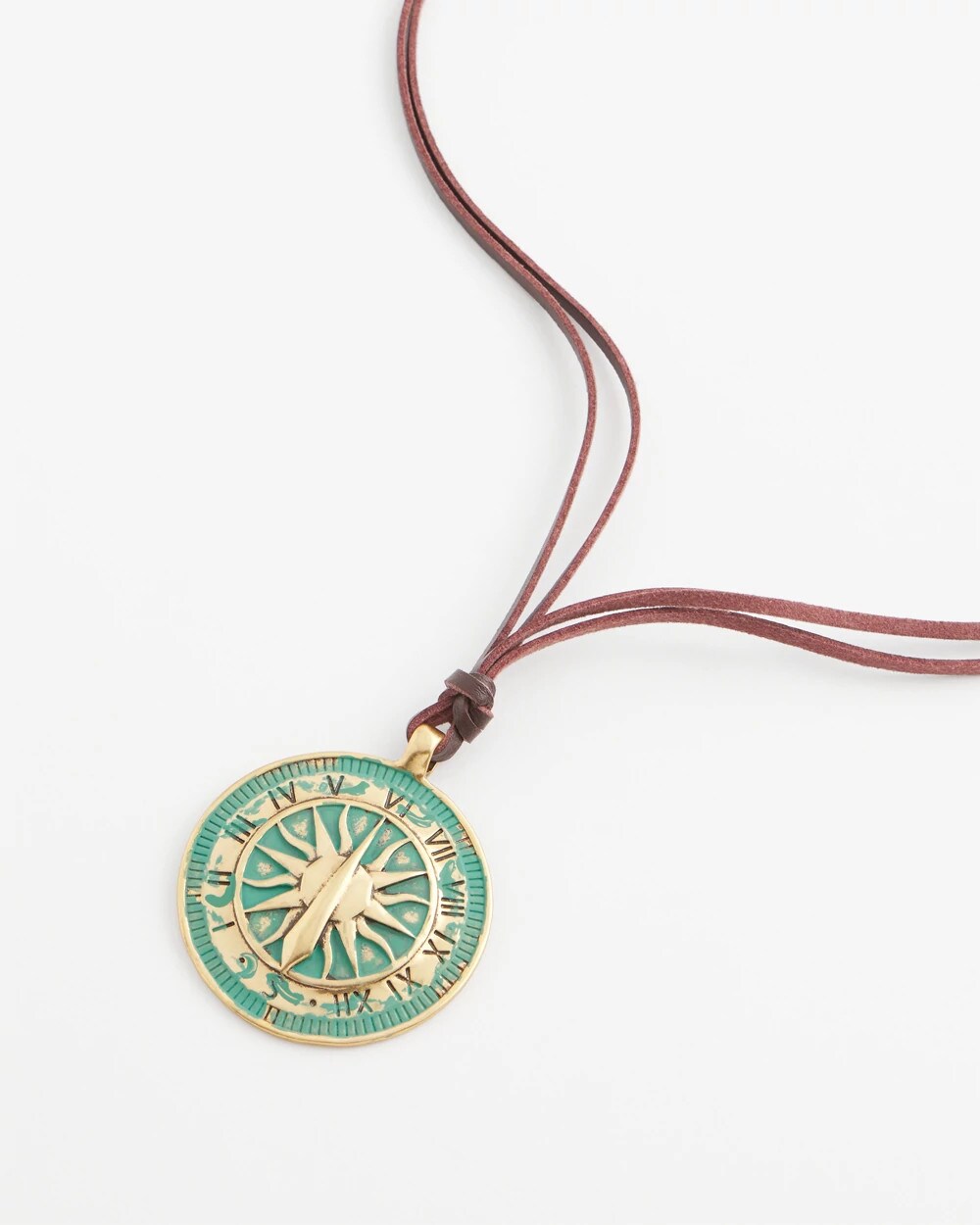 Chico's Trusted - Sundial Medallion Pendant Turquoise