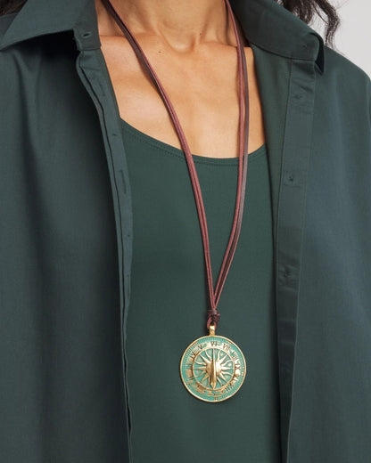 Chico's Trusted - Sundial Medallion Pendant Turquoise