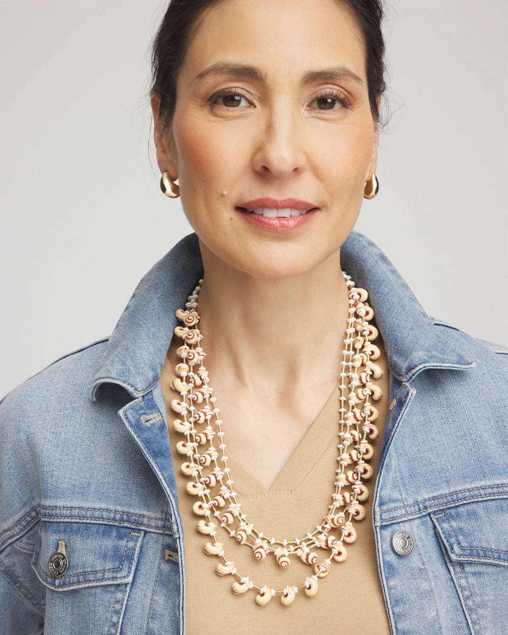 Chico's Best Price - Multi-Strand Shell Necklace Neutral