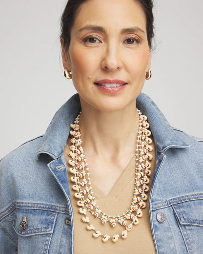 Chico's Best Price - Multi-Strand Shell Necklace Neutral