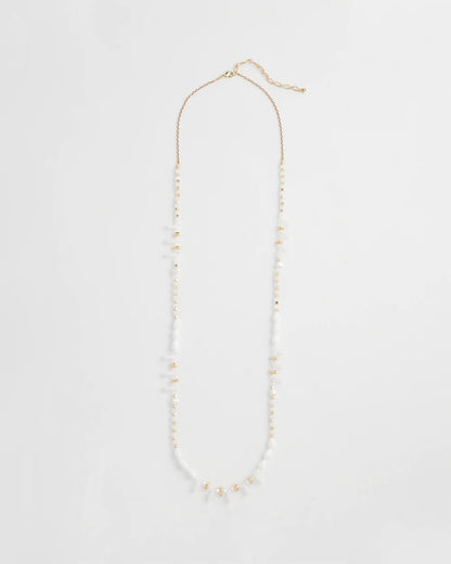 Chico's Signature - White Beaded Single Strand Necklace White