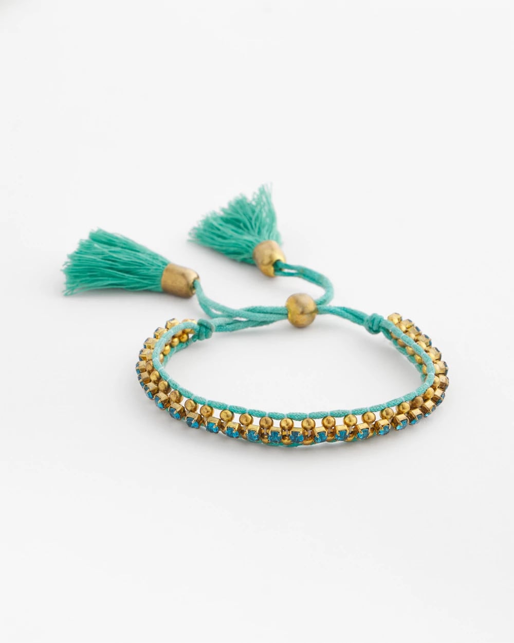 Chico's Signature - Adjustable Thread Wrapped Bracelet Turquoise