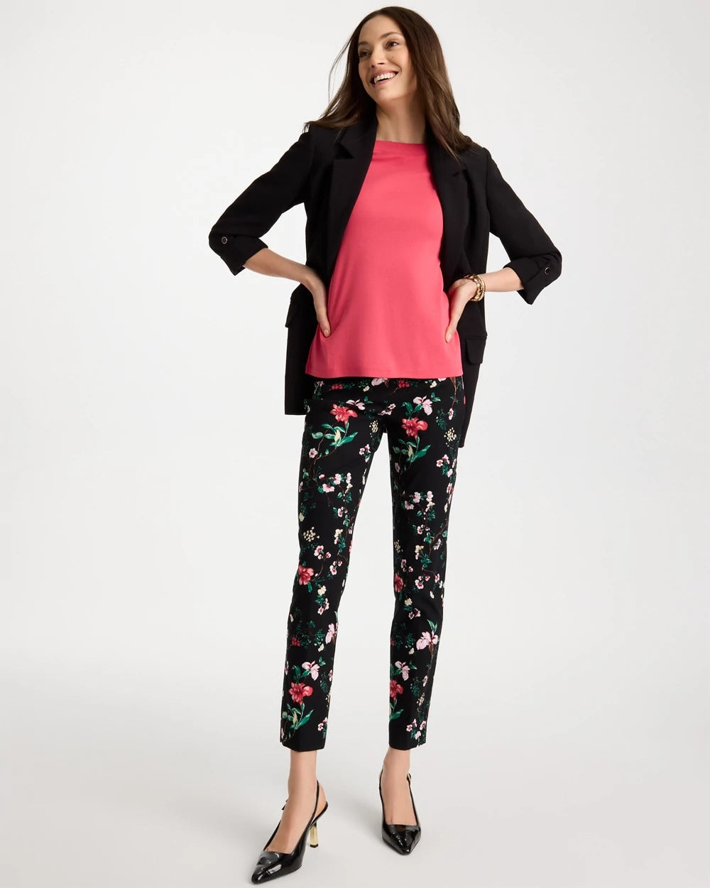 Chico's Essential - Kyoto Bloom Brigitte™ Slim Ankle Pants Black