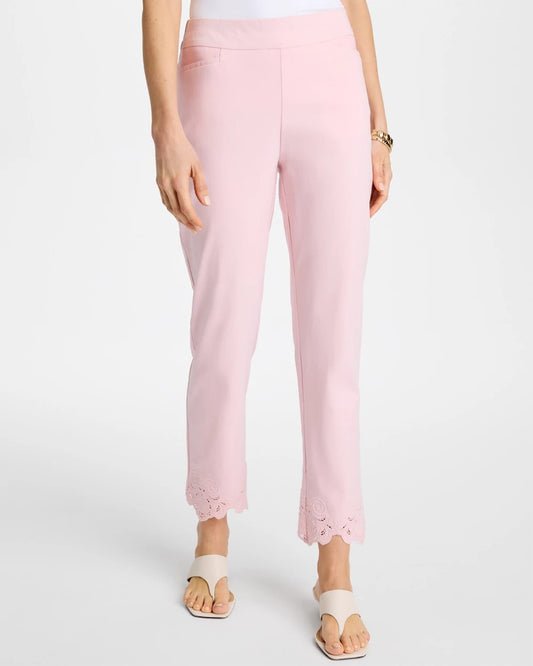 Chico's Latest - Embroidered Brigitte™ Slim Crop Pant Sweet Blossom