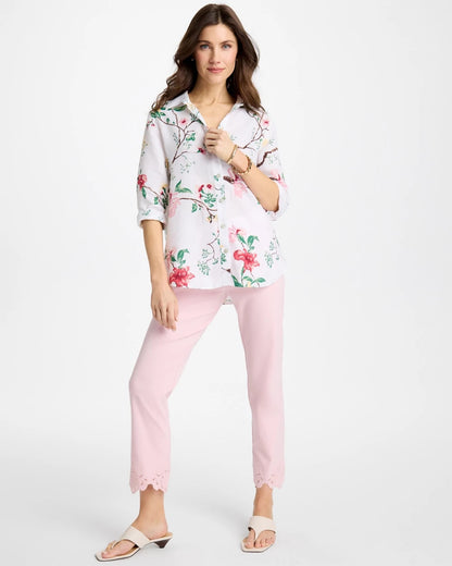 Chico's Latest - Embroidered Brigitte™ Slim Crop Pant Sweet Blossom