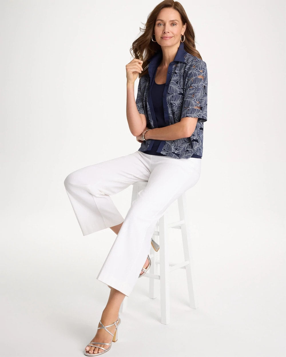 Chico's Great Value - Burnout Camp Tee Passport Blue