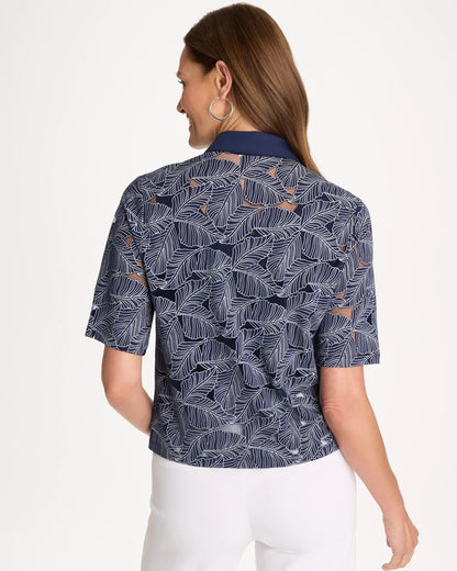 Chico's Great Value - Burnout Camp Tee Passport Blue