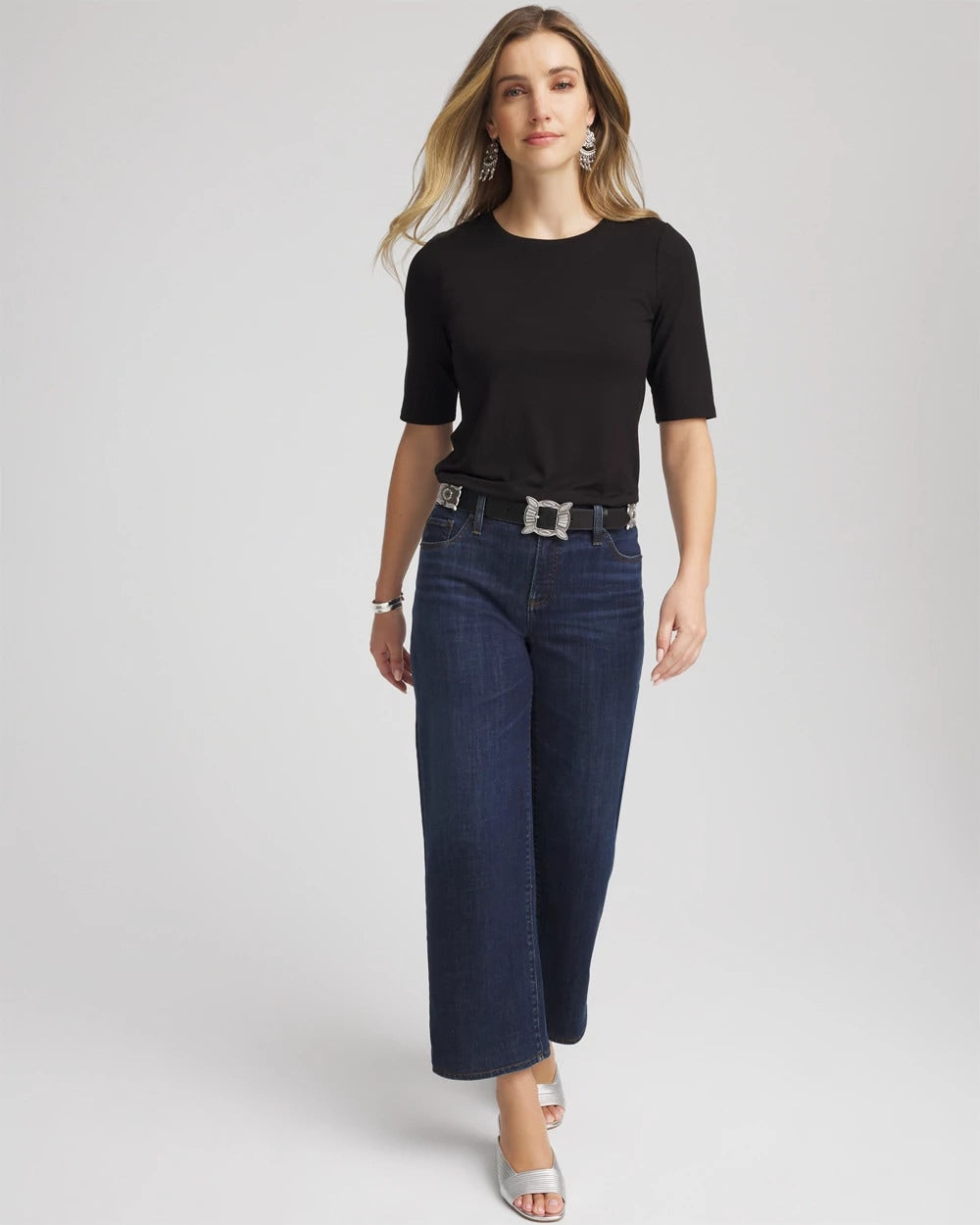 Chico's Value - Elbow Sleeve Tee Black