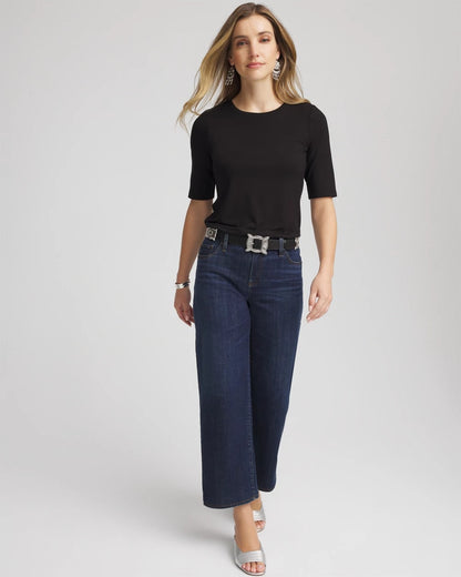 Chico's Value - Elbow Sleeve Tee Black