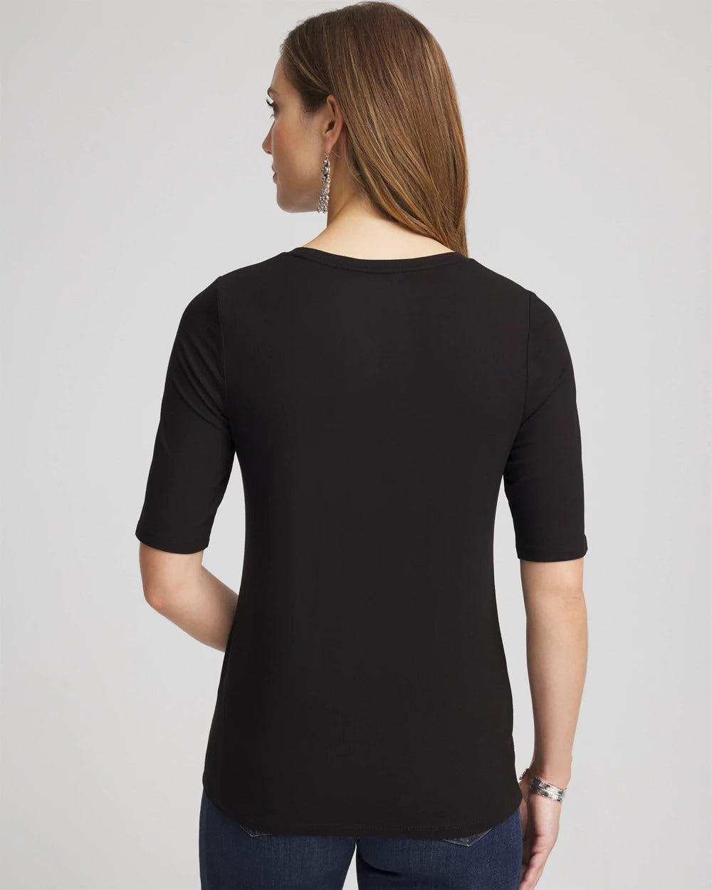 Chico's Value - Elbow Sleeve Tee Black